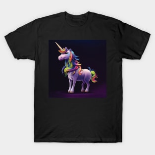 Rainbow Unicorn Art T-Shirt